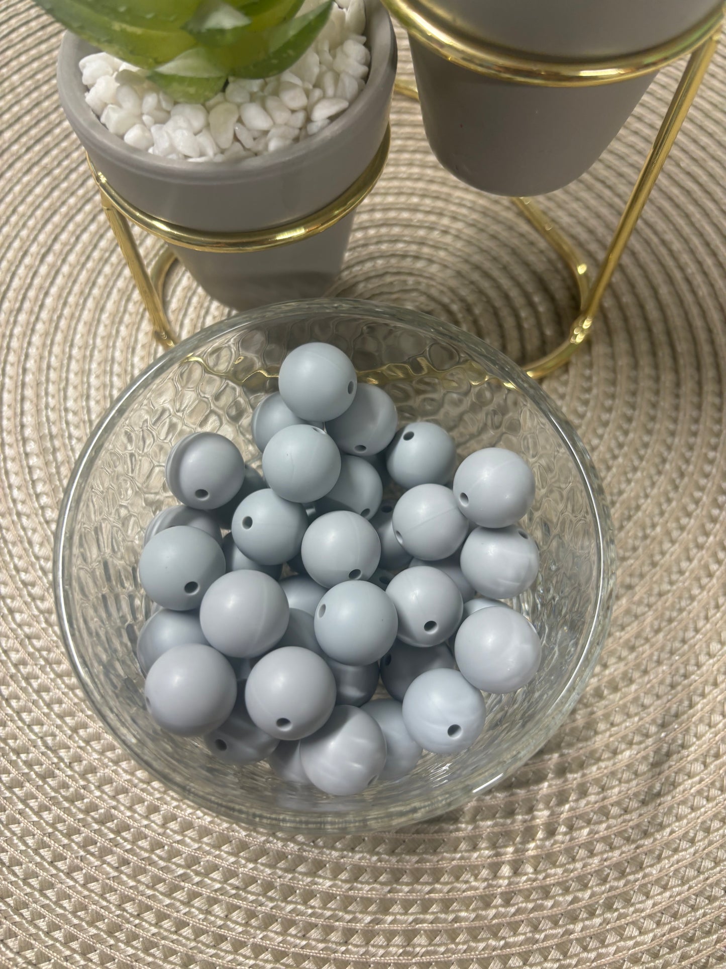 15mm Solid Silicone Beads