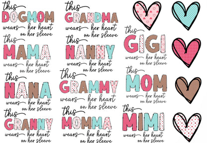 Personalized - this ... wears her heart on her sleeve - Transfer