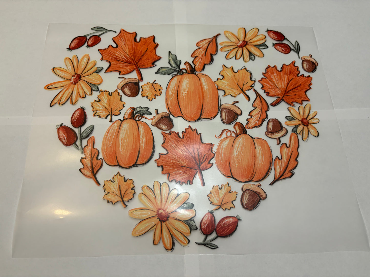 Fall Heart - Clear Film Transfer