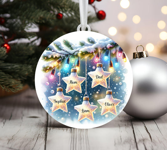 Personalized Family Star Ornament