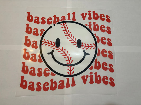 Baseball Vibes  - Clear Film Transfer