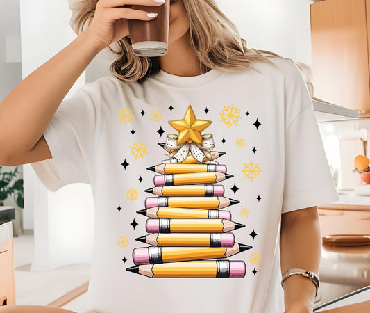 Christmas Pencil Tree - Transfer