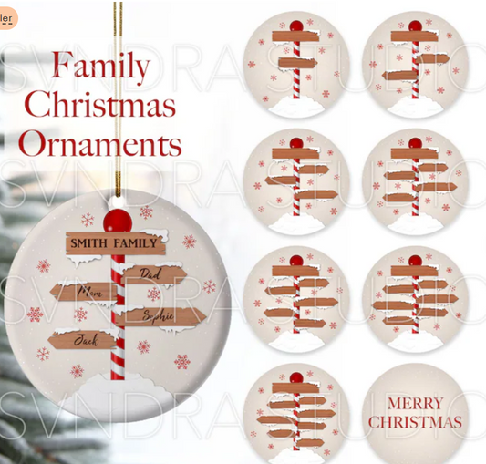 Personalized North Pole Family Ornament