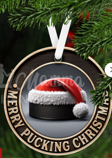 Merry Pucking Christmas Ornament