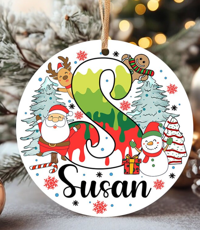 Personalized Winter Wonderland Letter Ornament