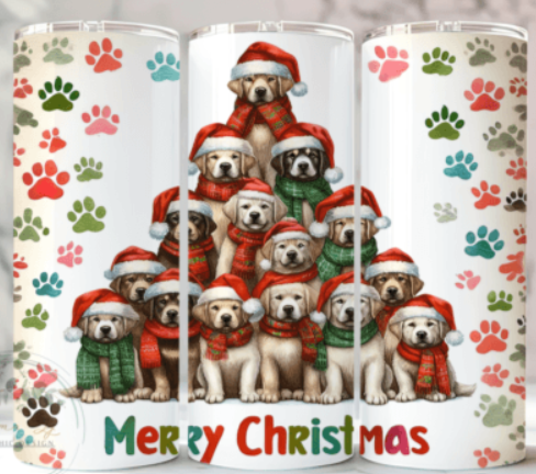 Dog Tree Tumbler Design