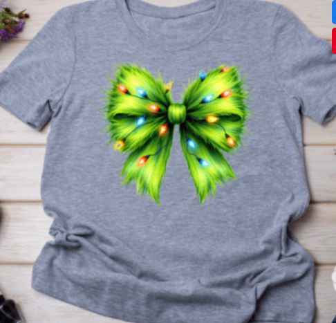 Green Bow with Lights - Transfer