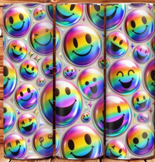 Holographic Smiley Tumbler Design