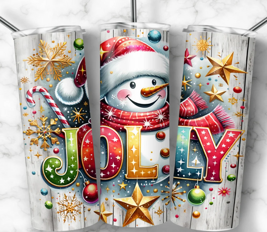 Jolly Snowman Tumbler Design