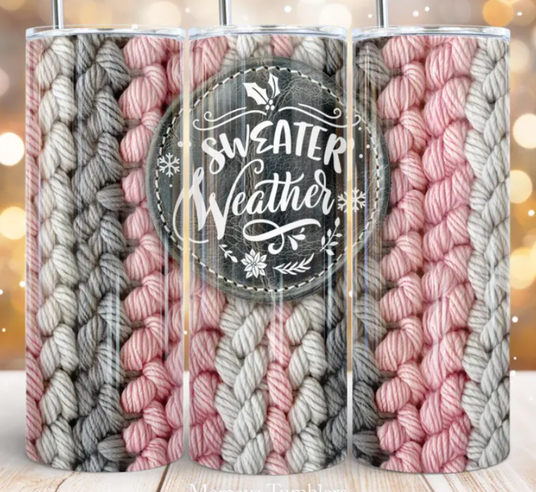 Sweater Weather Tumbler Design